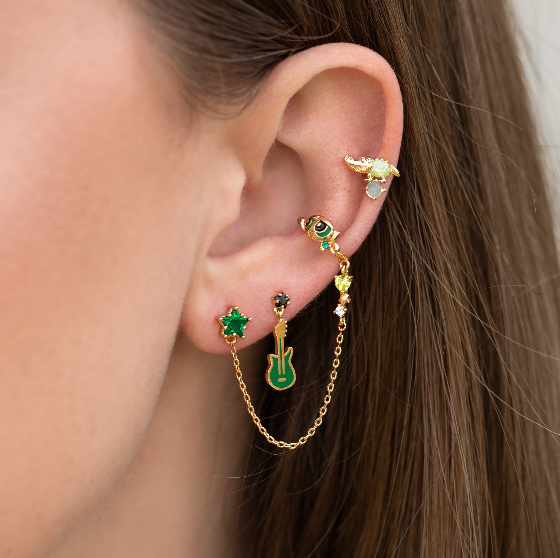The Powerpuff Girls Buttercup Stud Set
