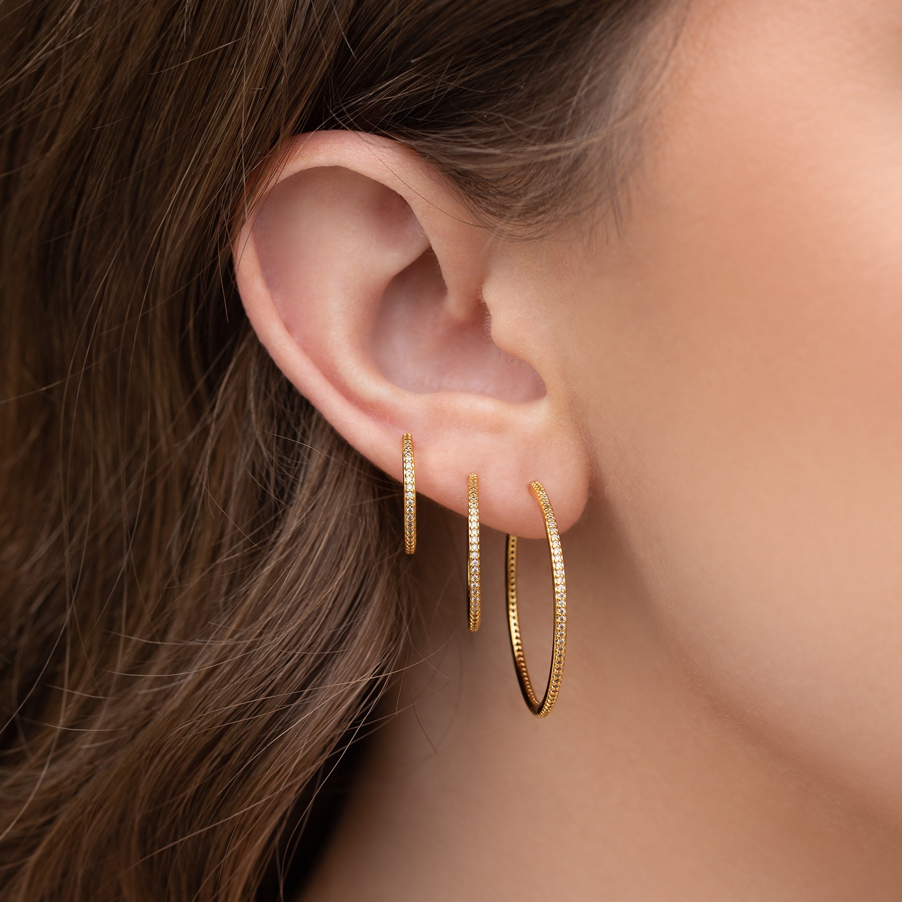 Harmony Pave Hoop Set