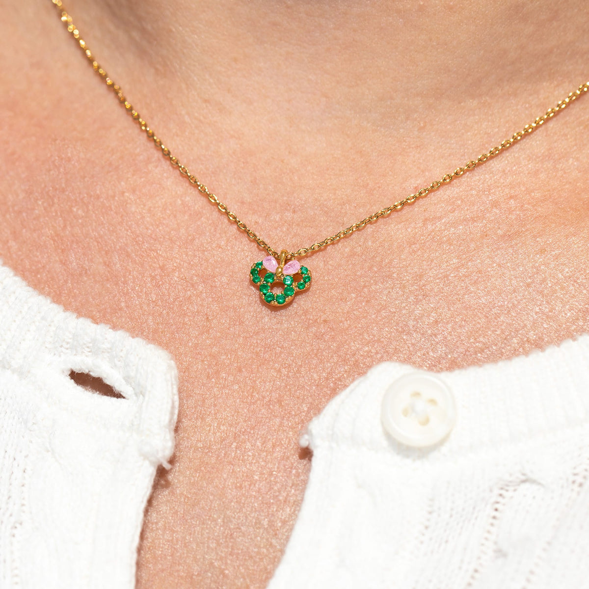 Disney Minnie’s Merry Wreath Necklace