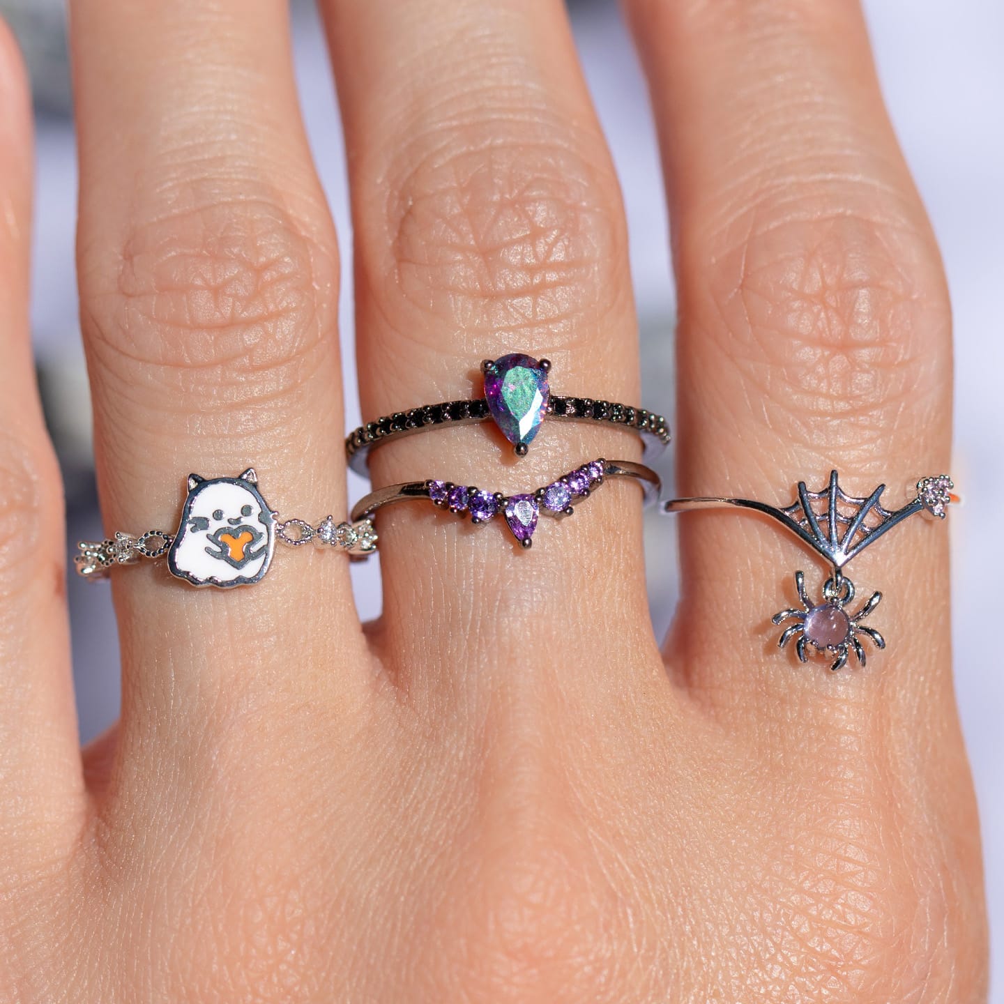 Web of Love Dangle Ring