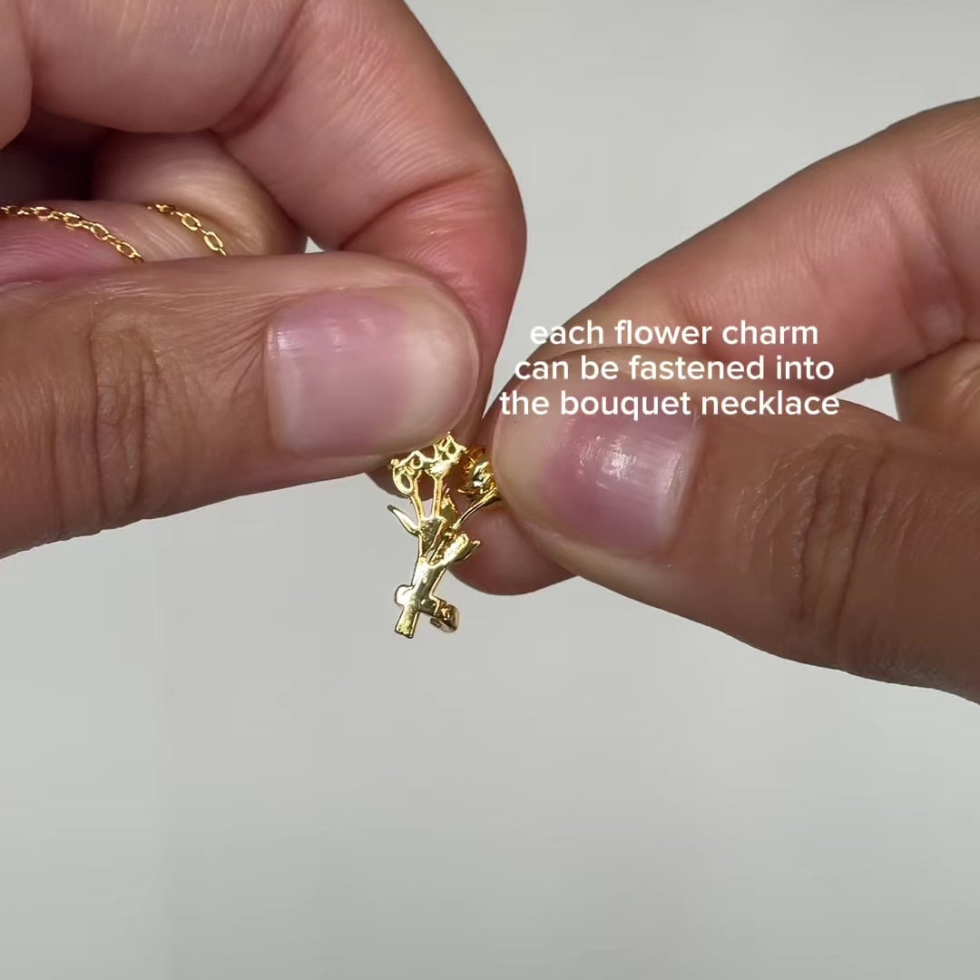 Birth Month Flower for Necklace