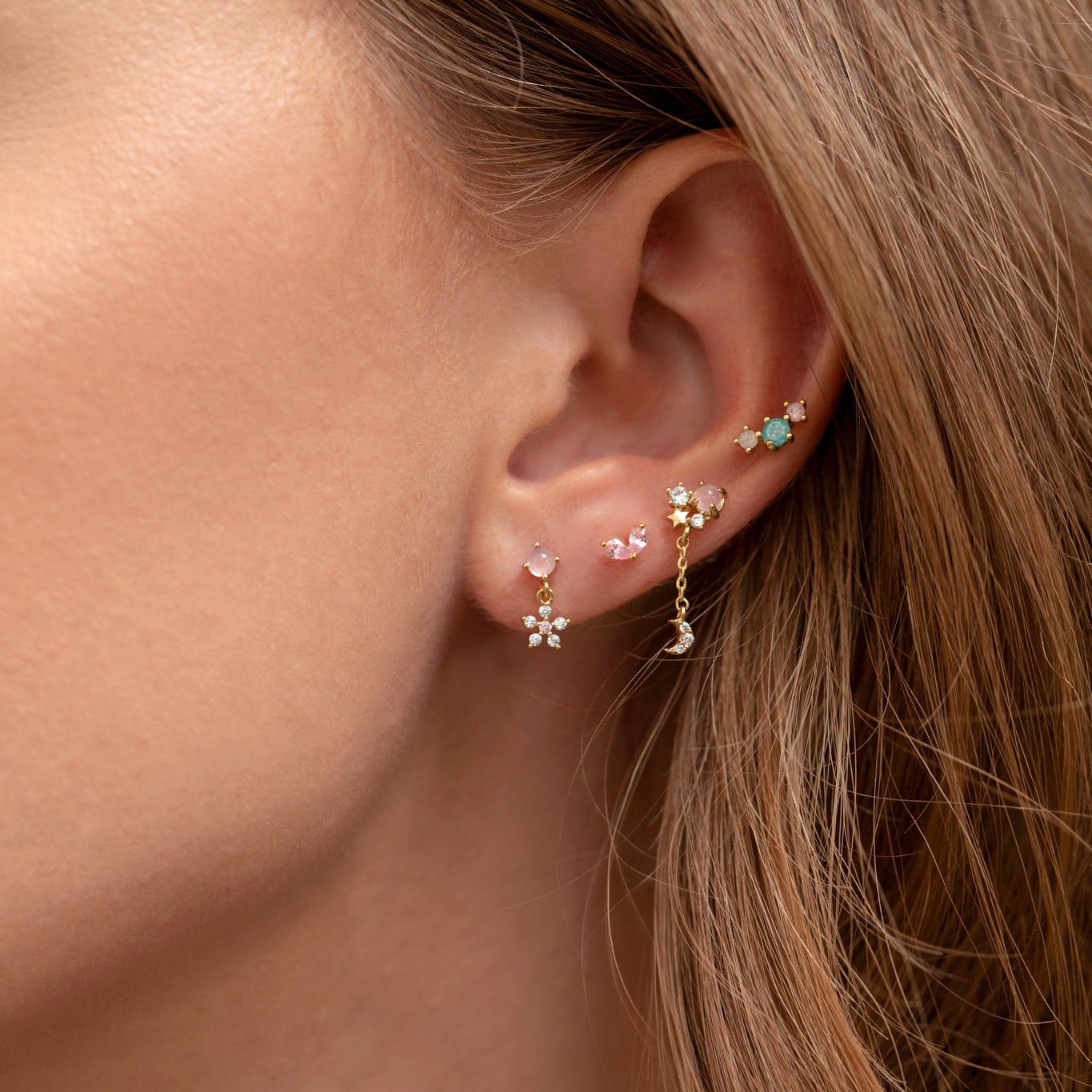 Pink Paradise Earring Set