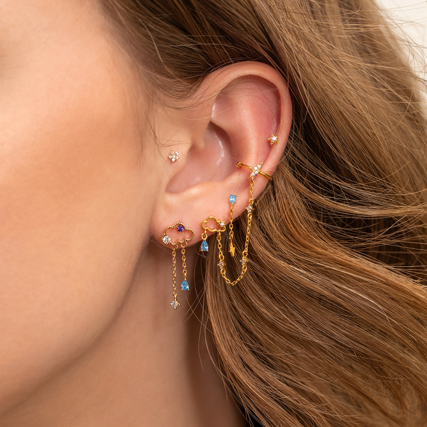 Reigning Clouds Dangle Earrings