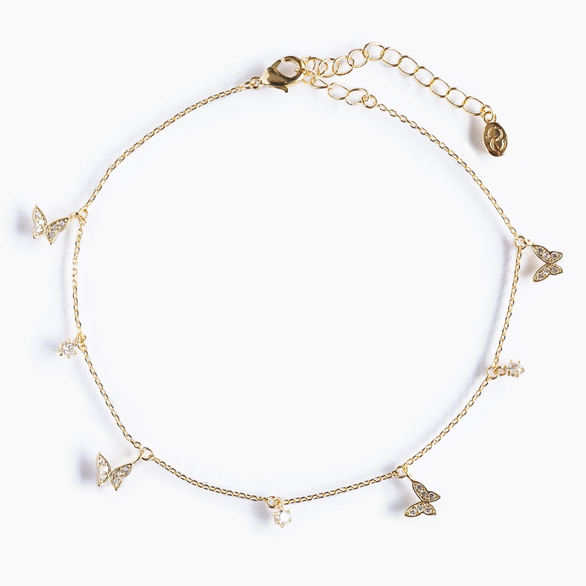 Butterfly on sale anklet gold