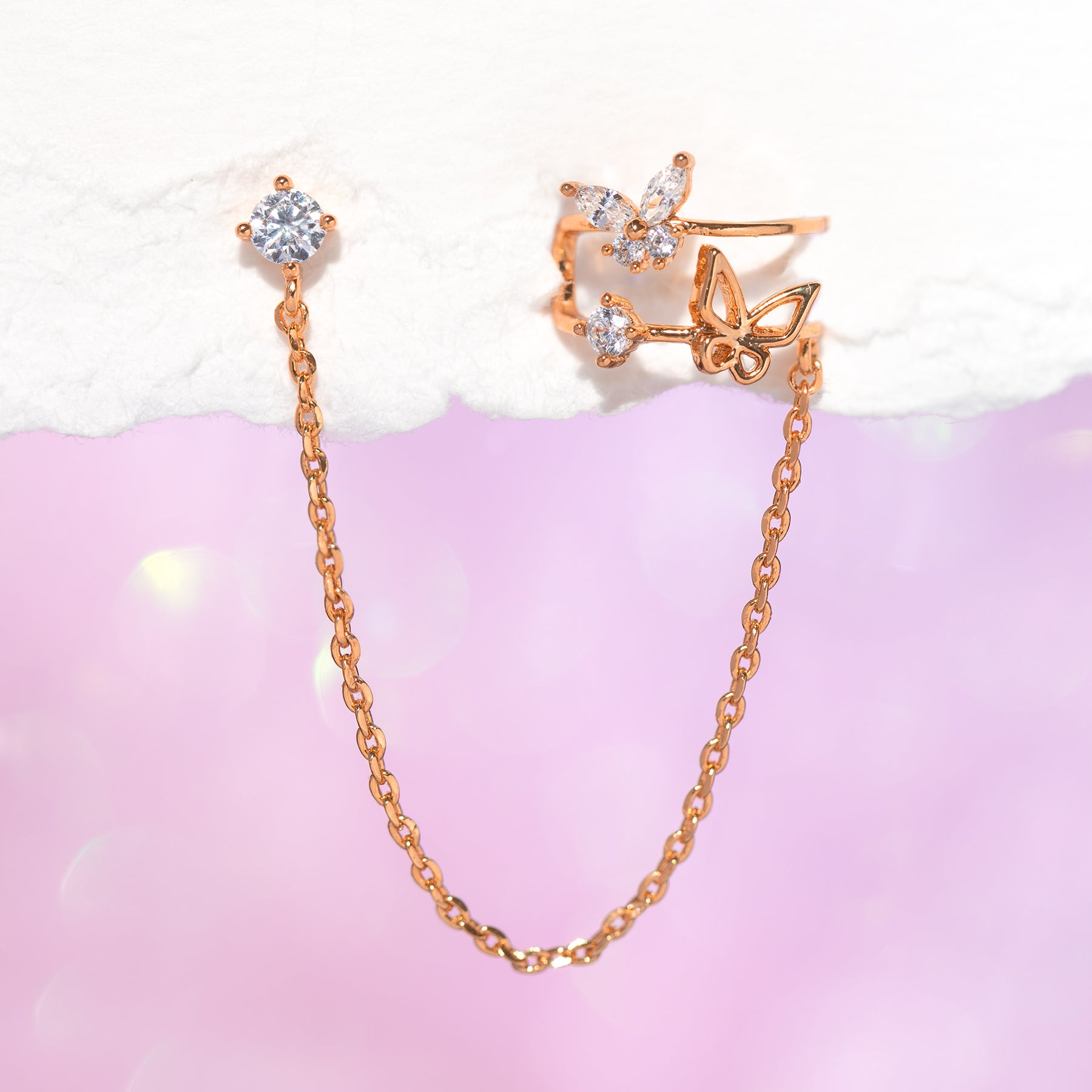 Enchanted Wings Ear Cuff + Stud