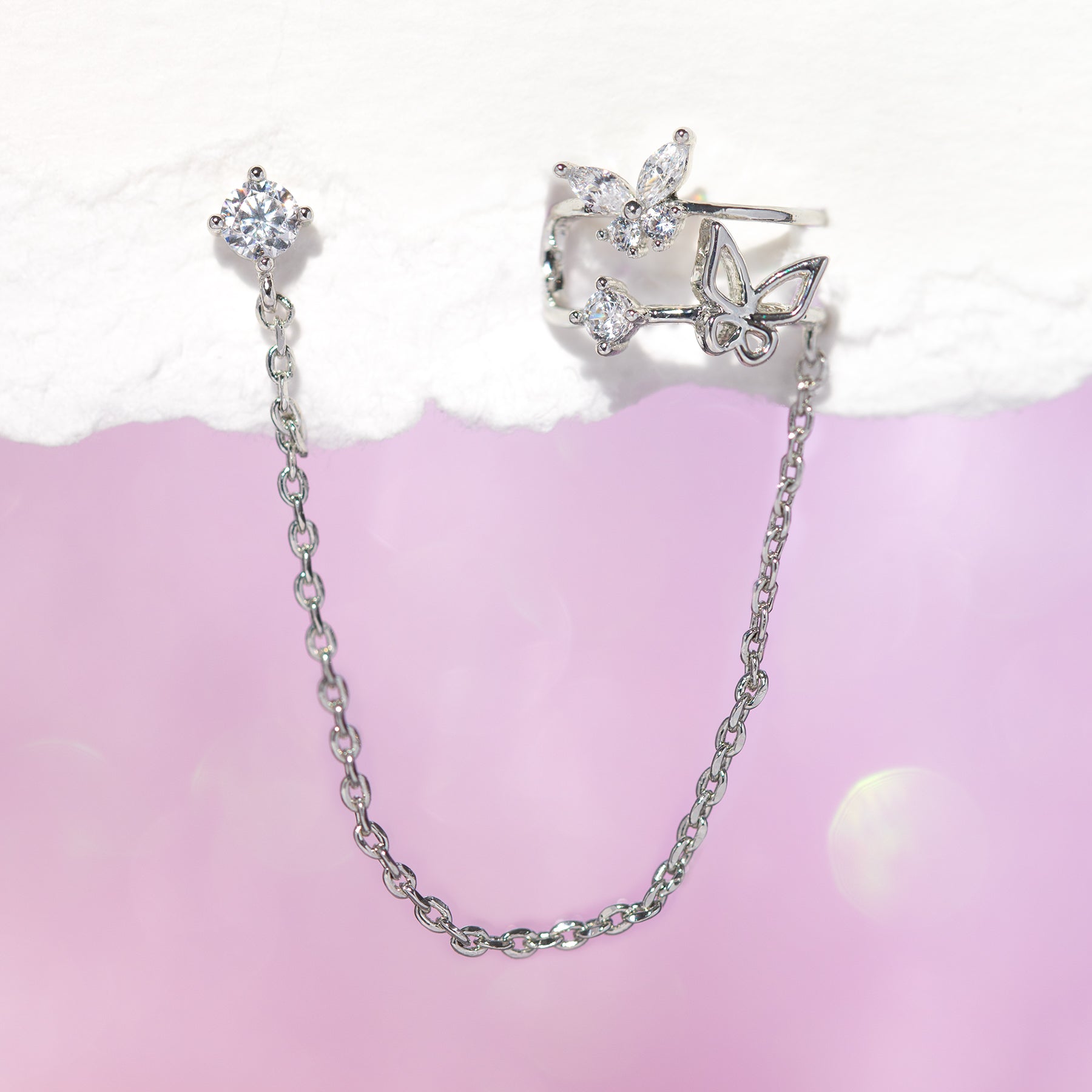 Enchanted Wings Ear Cuff + Stud