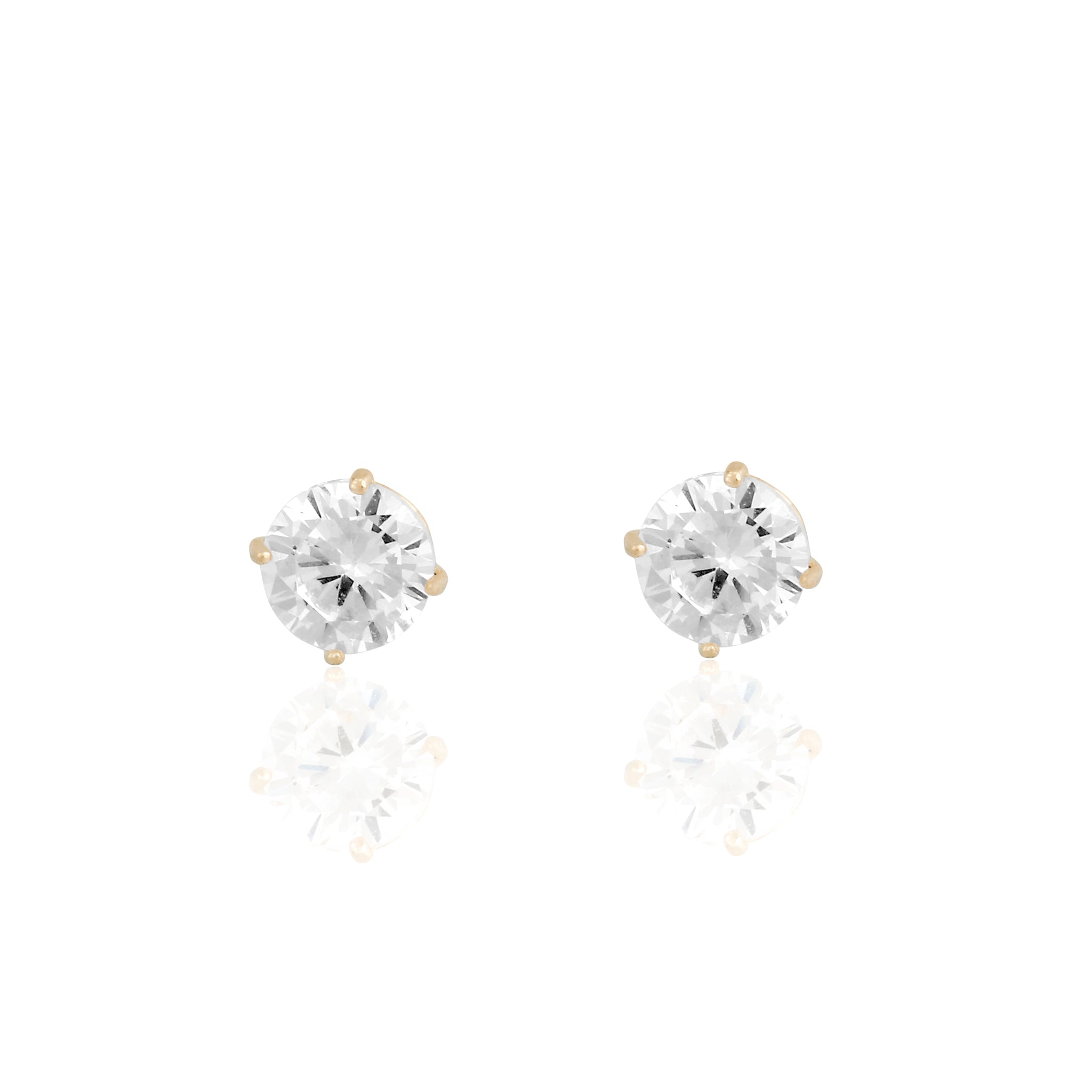 14k Solid Gold Perfect Stud Earrings