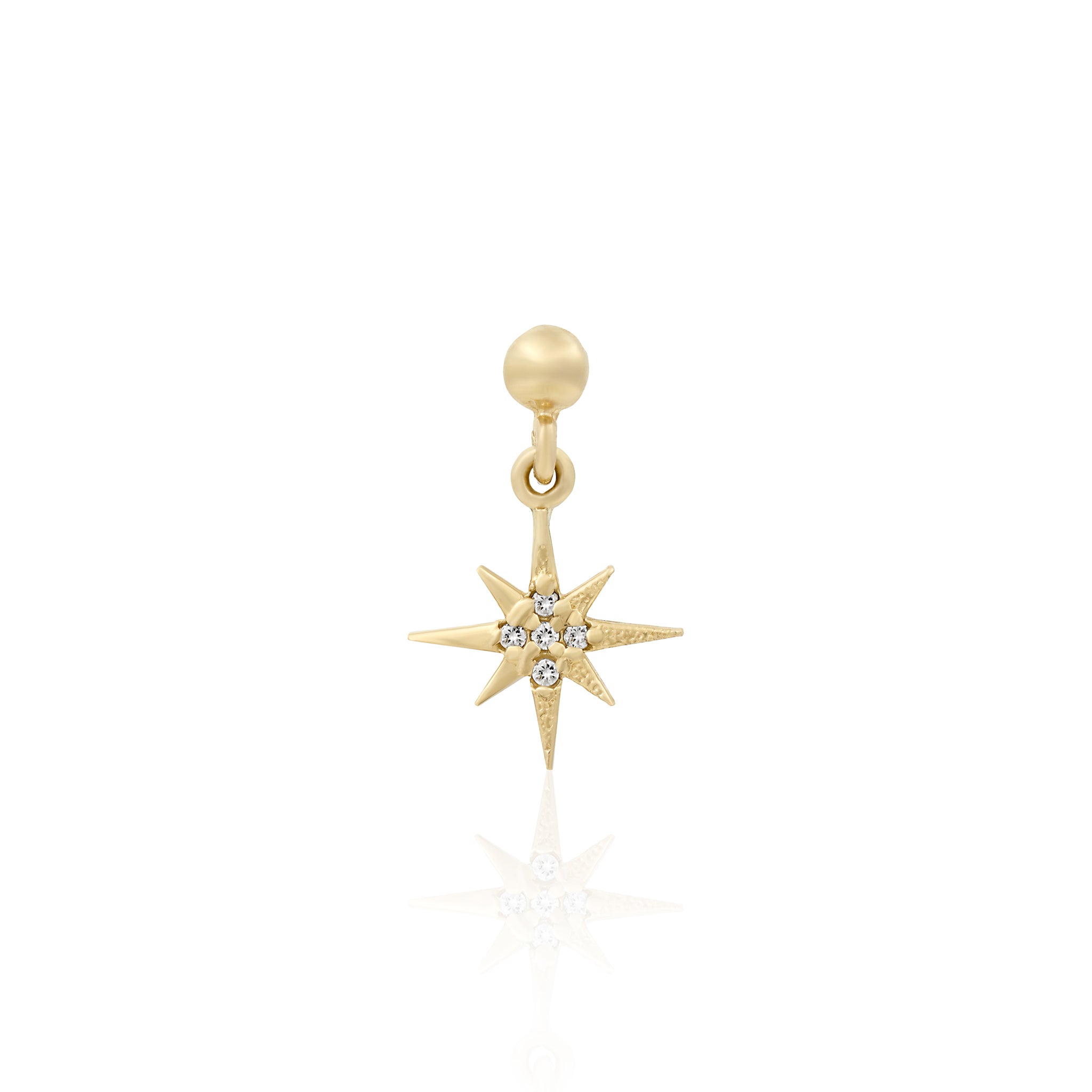 10k Solid Gold Sparkling Sky Earrings