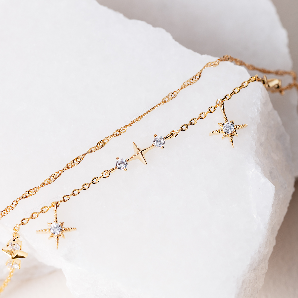 Star Blossom Bracelet, pink gold and diamonds $4800