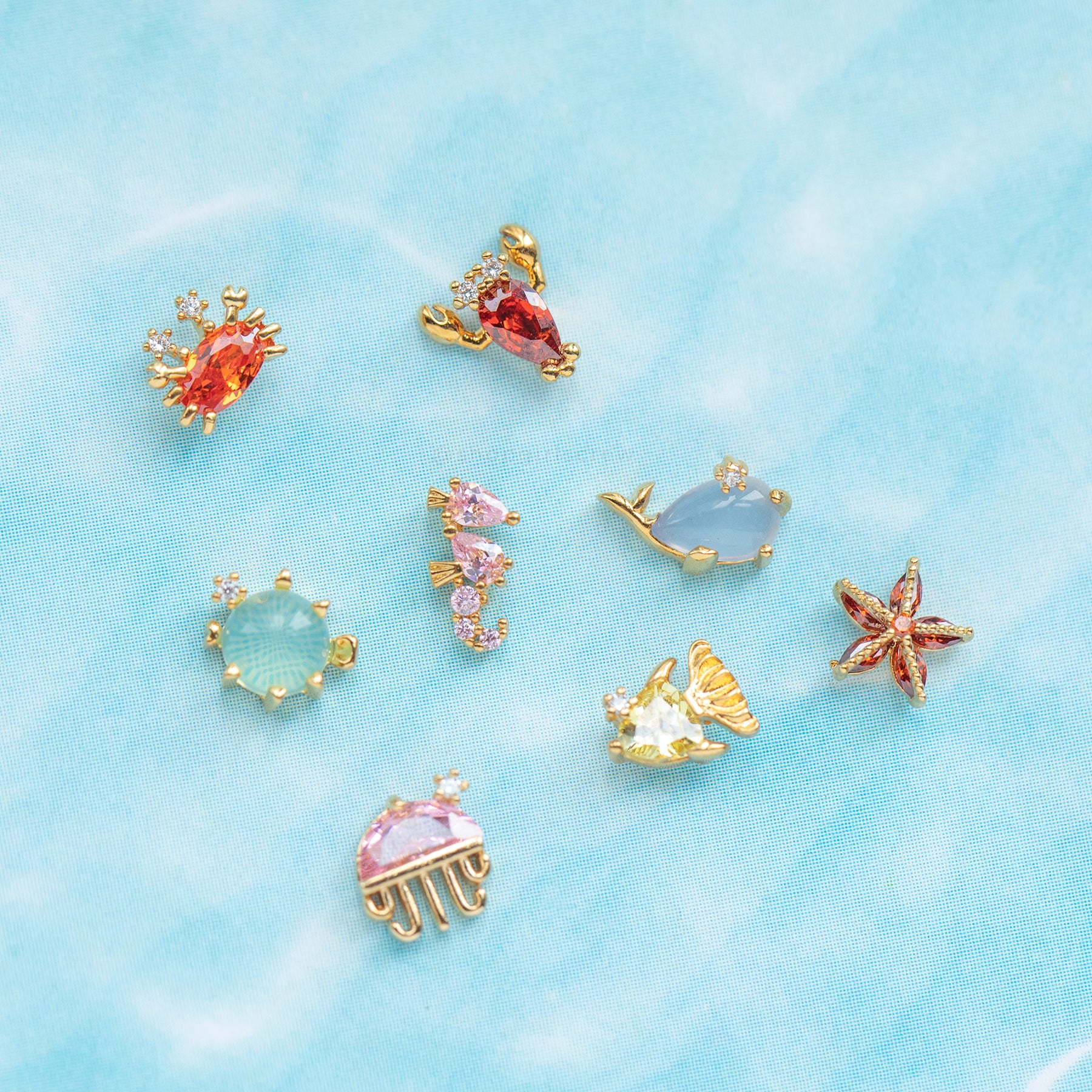 Deep Blue Sea Stud Set
