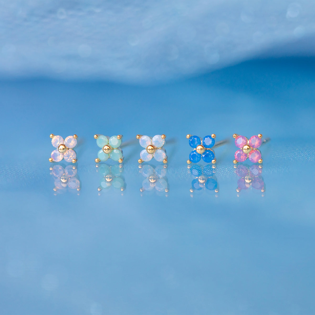 Small Blossom Crush River Stud Earrings
