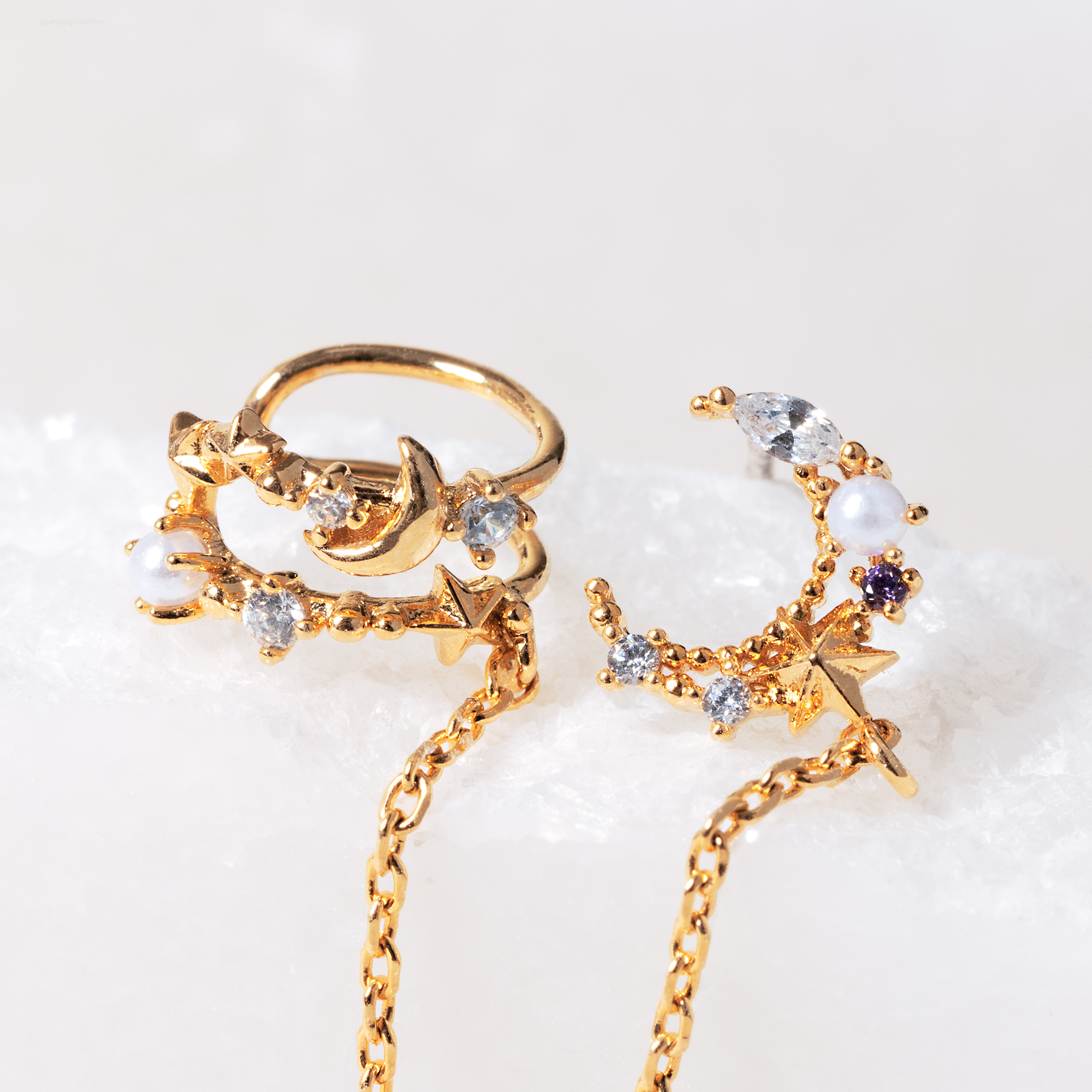 Cosmic Skies Ear Cuff + Stud