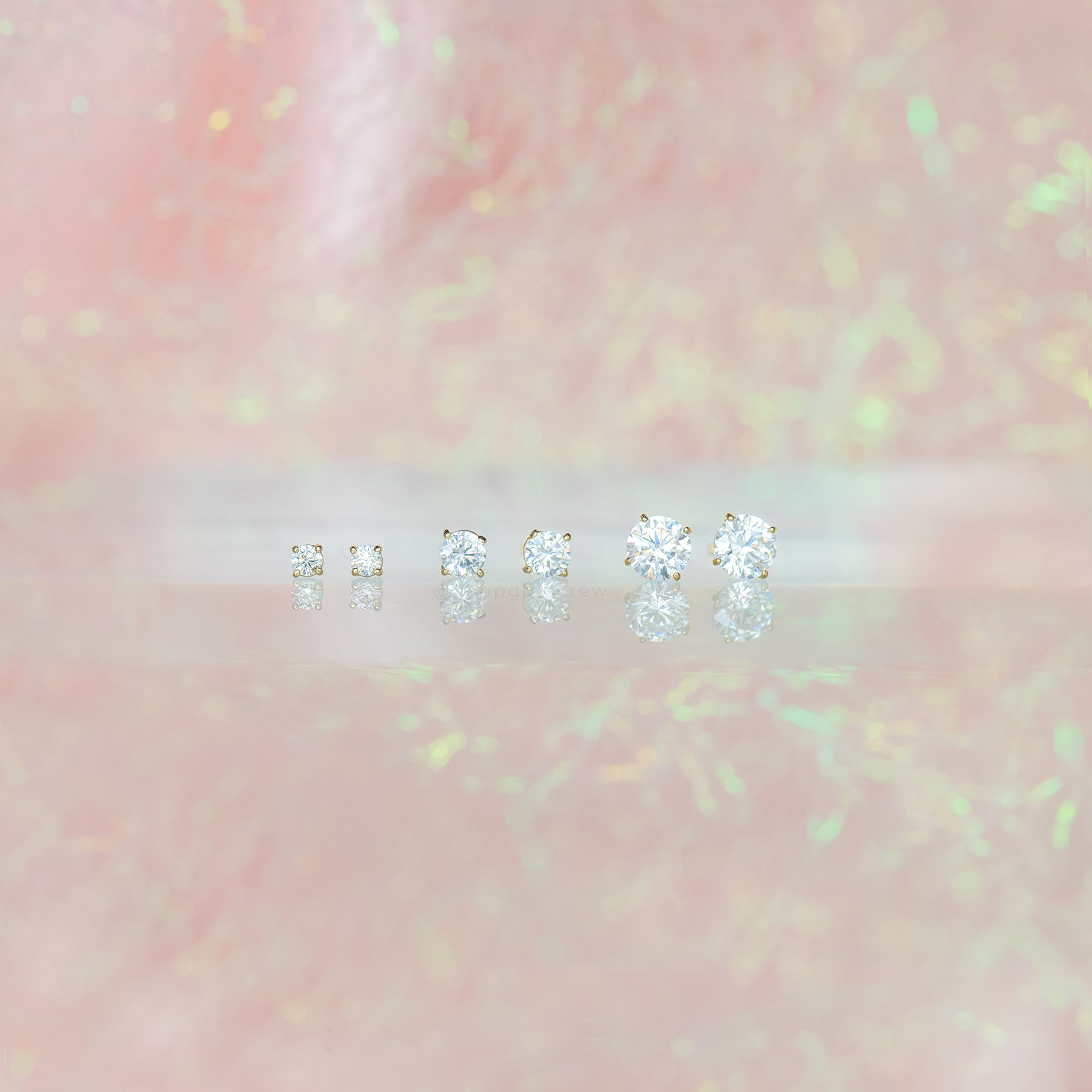 14k Solid Gold Perfect Stud Earrings
