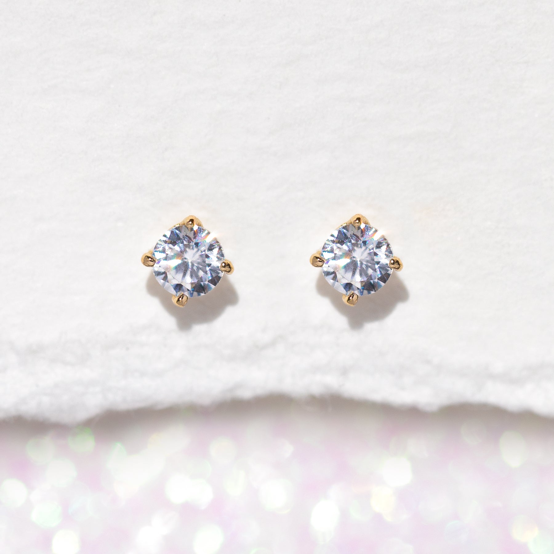 14k Solid Gold Perfect Mini Stud Earrings