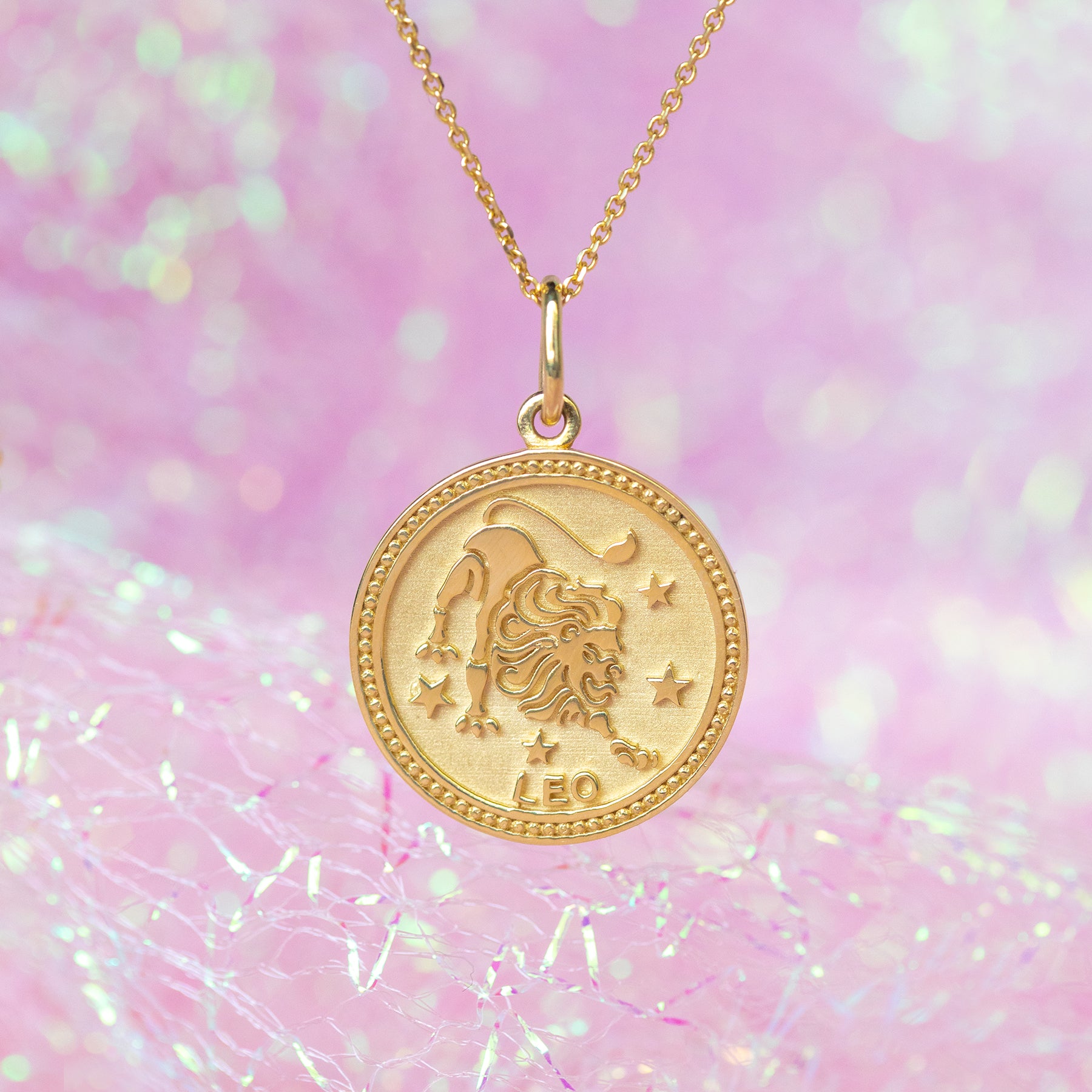 14k Solid Gold Zodiac Necklace