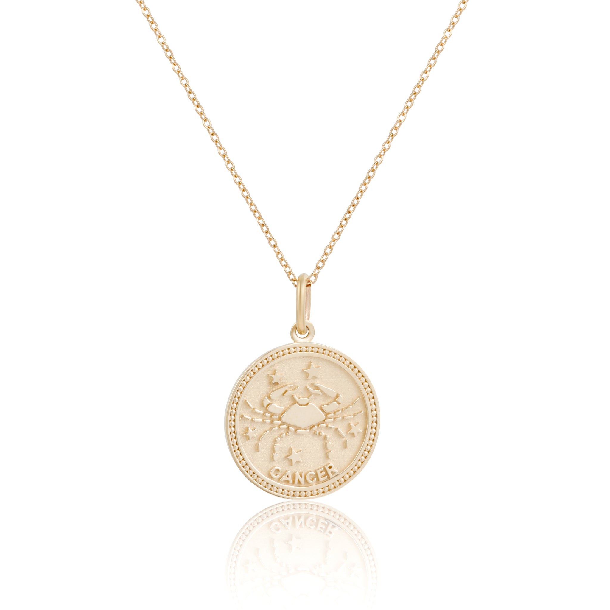 14k Solid Gold Zodiac Necklace
