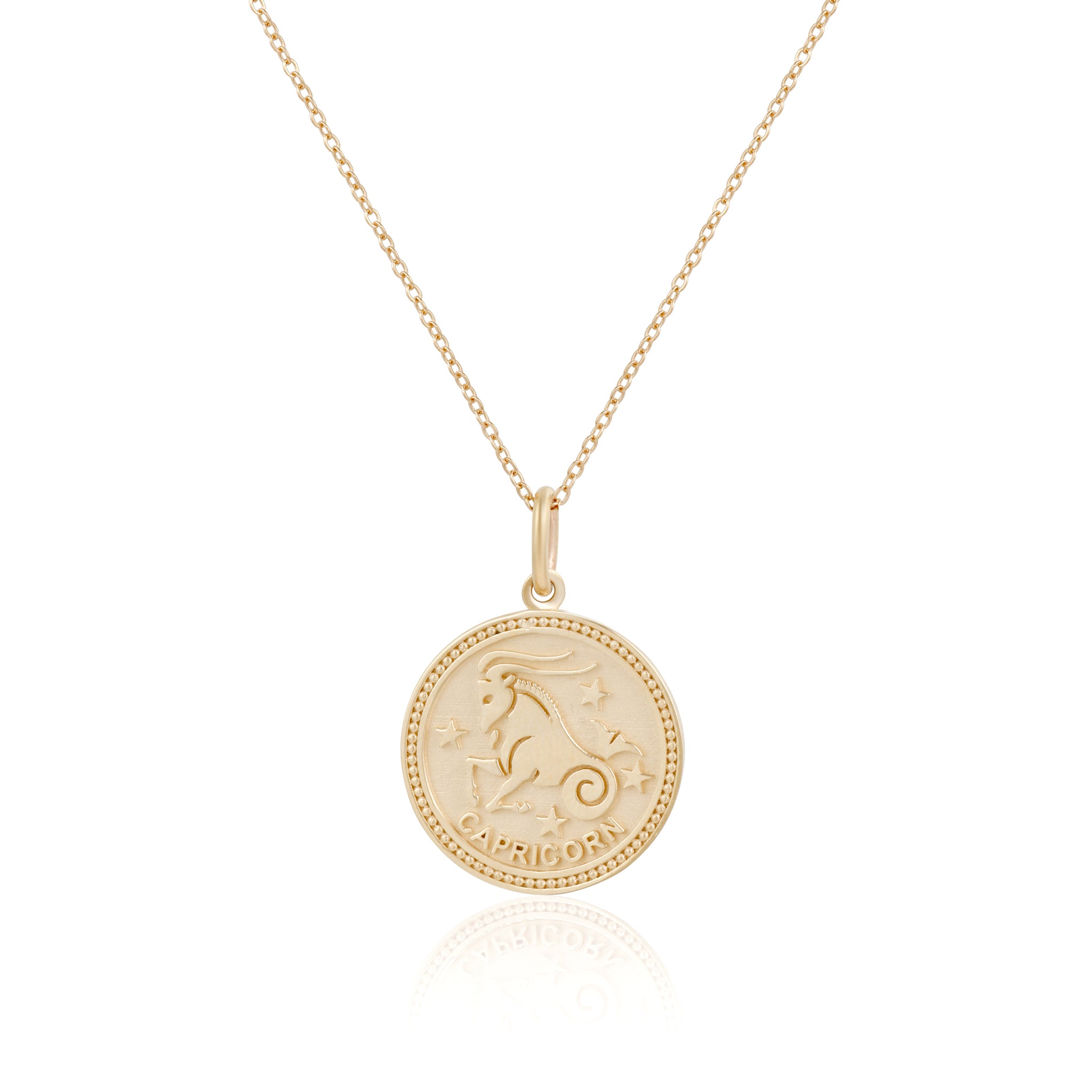 14k Solid Gold Zodiac Necklace