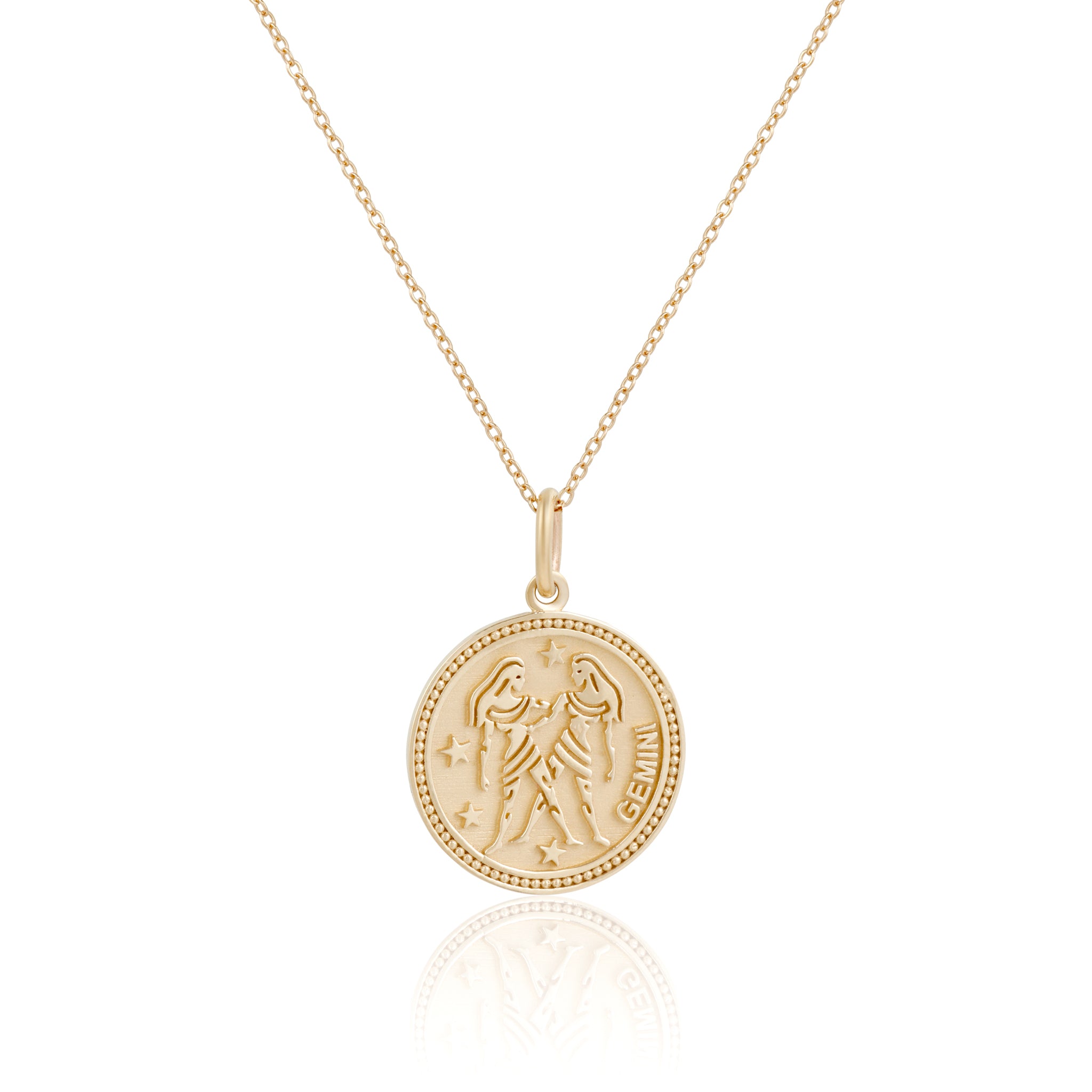 14k Solid Gold Zodiac Necklace