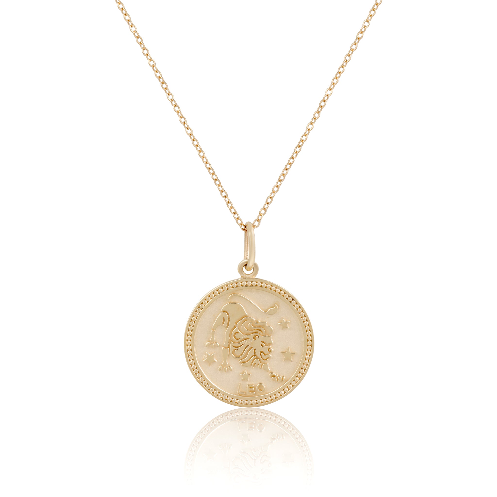14k Solid Gold Zodiac Necklace