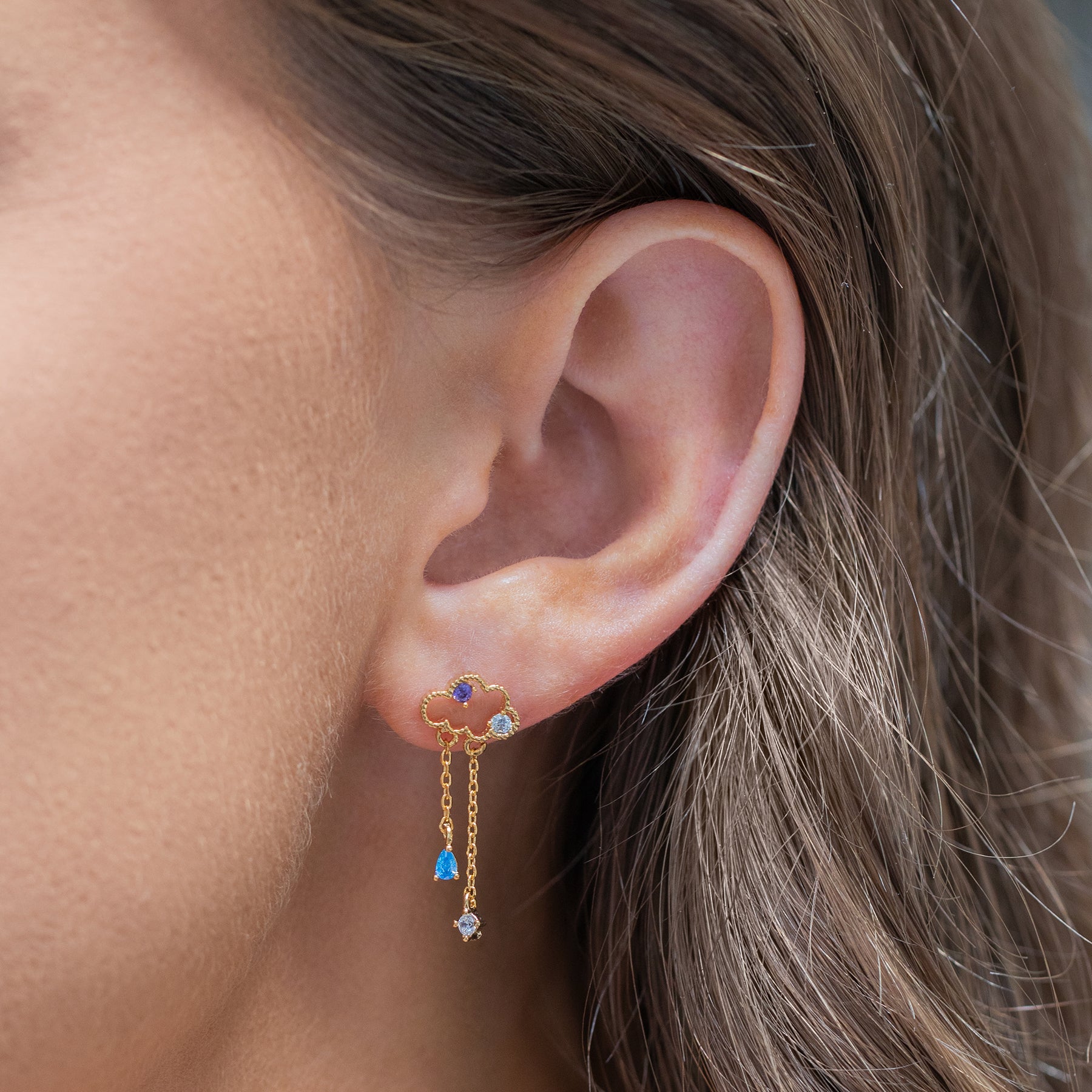 Reigning Clouds Dangle Earrings