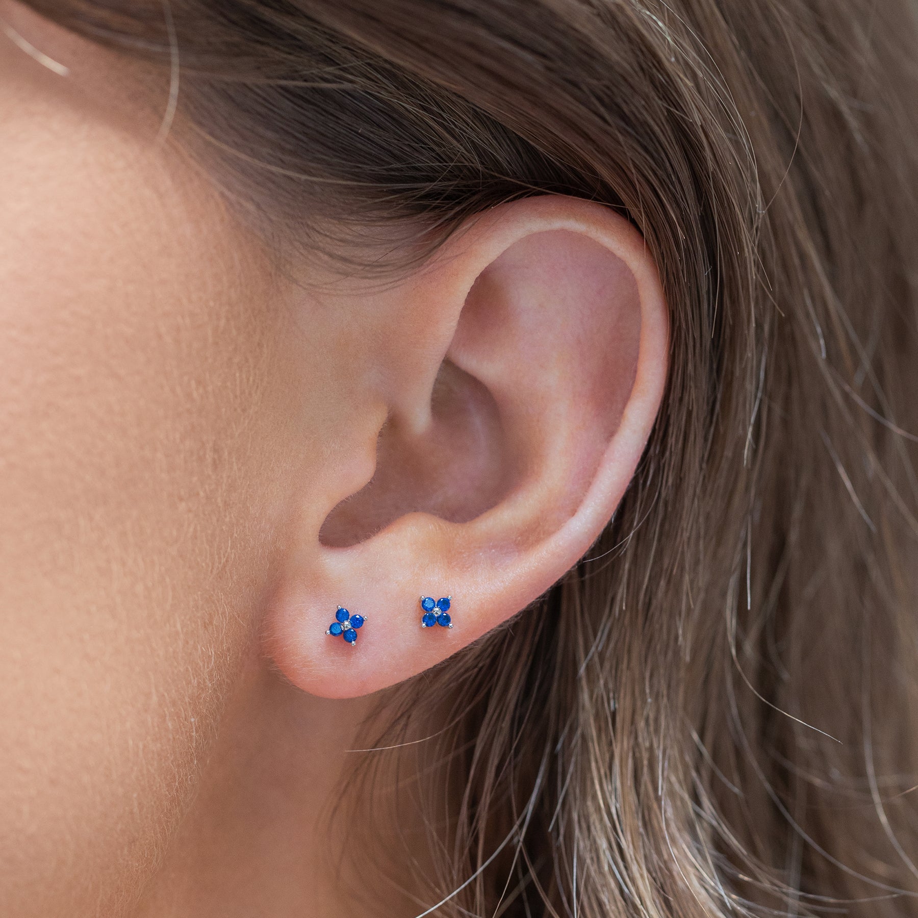 Teeny Tiny Sapphire Cluster Studs