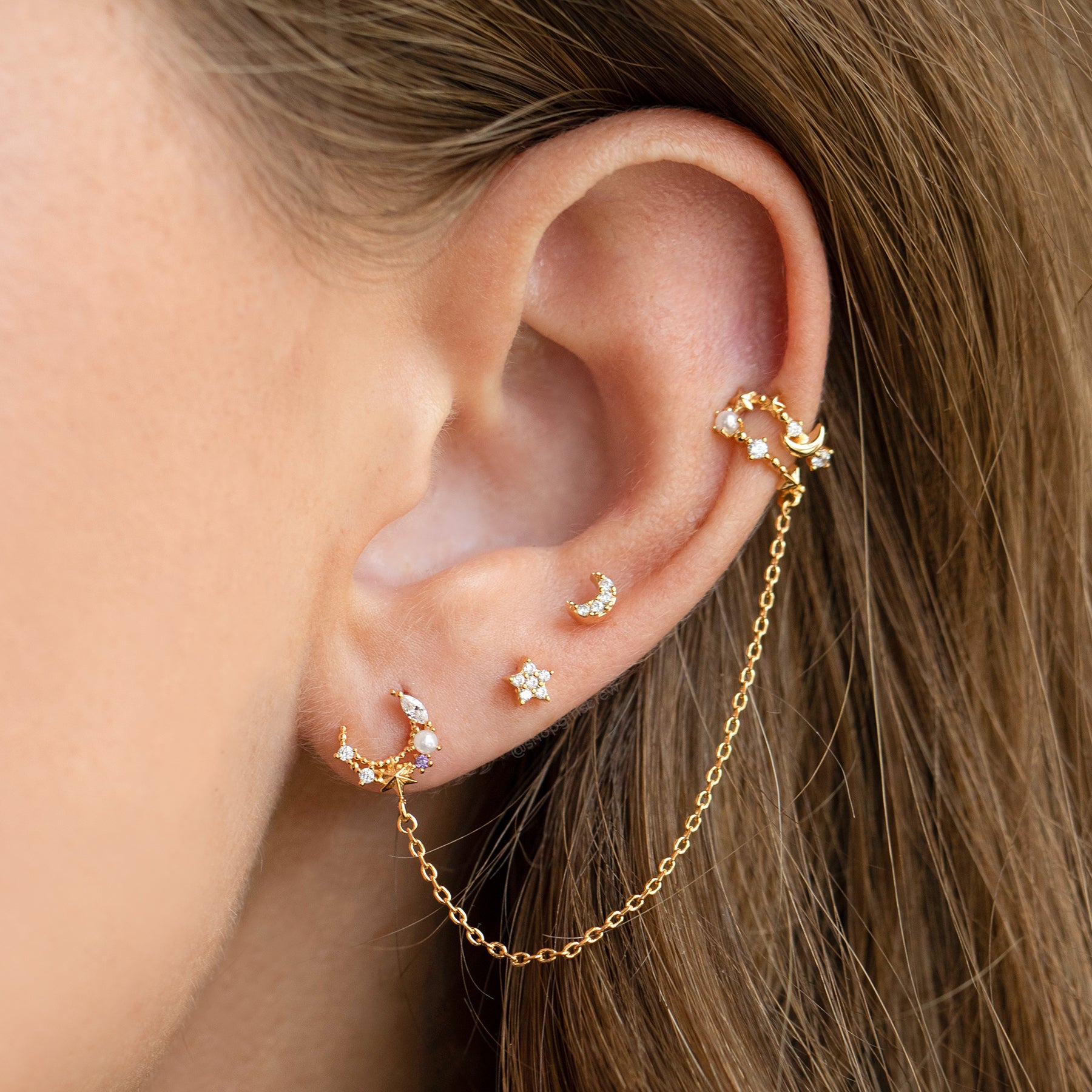 Cosmic Skies Ear Cuff + Stud