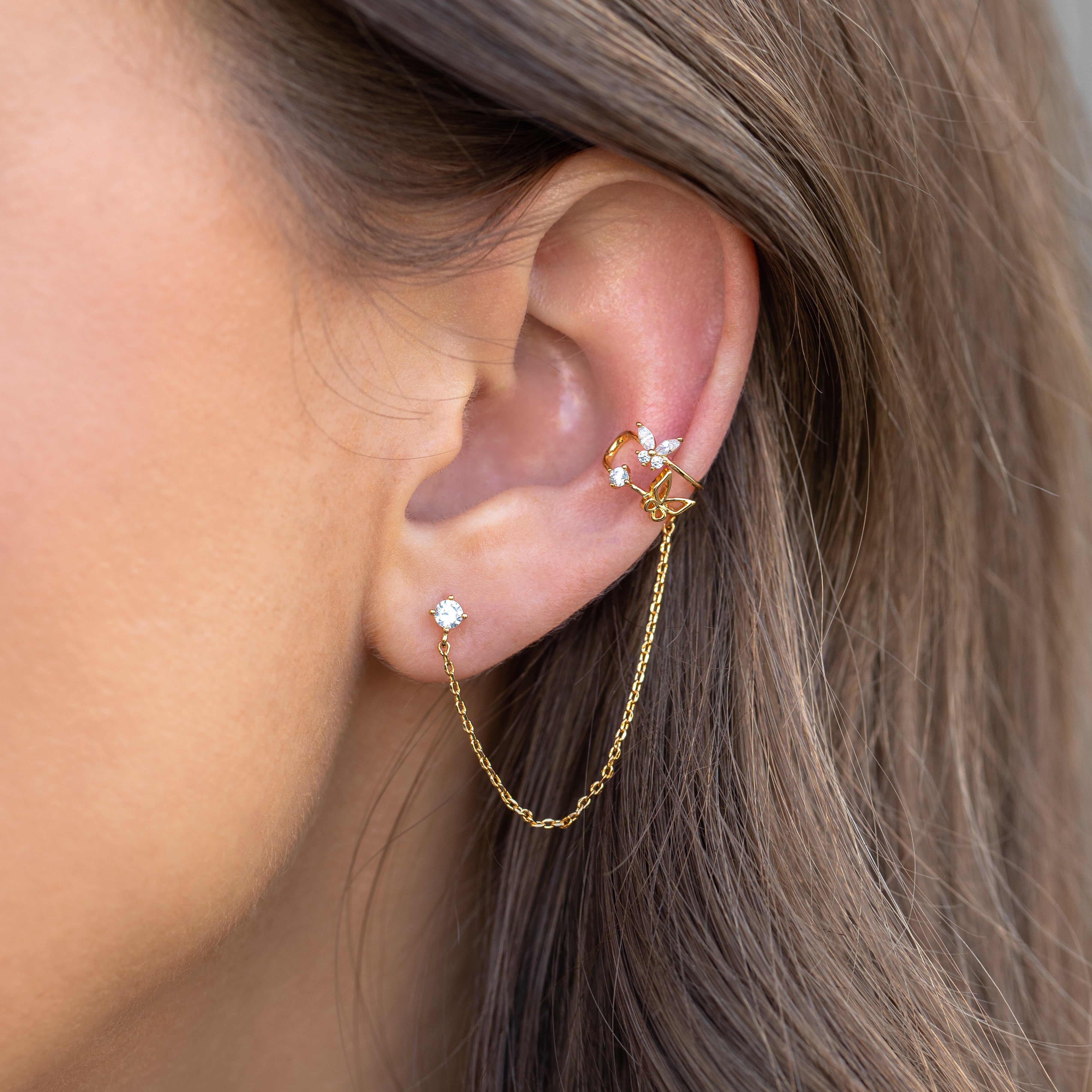 Enchanted Wings Ear Cuff + Stud