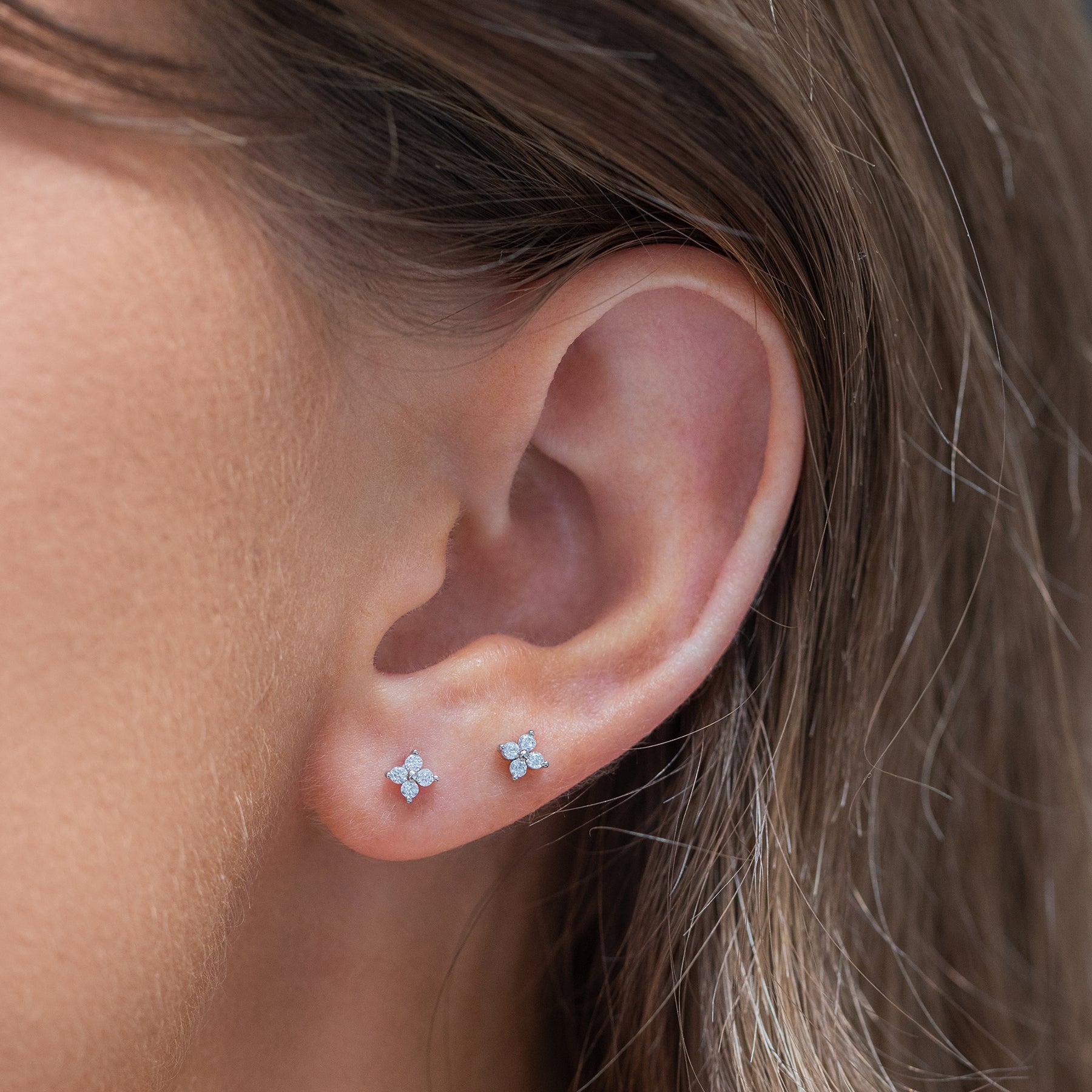 Teeny Tiny Clear Cluster Studs