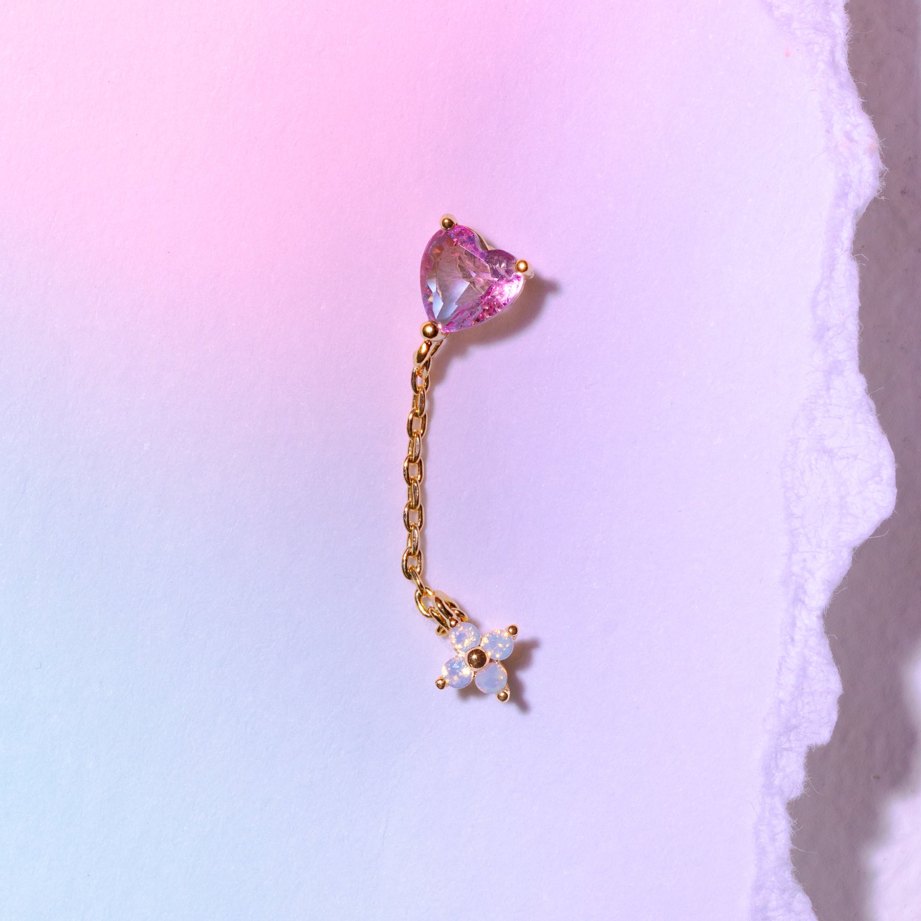 Love Blooms Double Piercing Style Earring