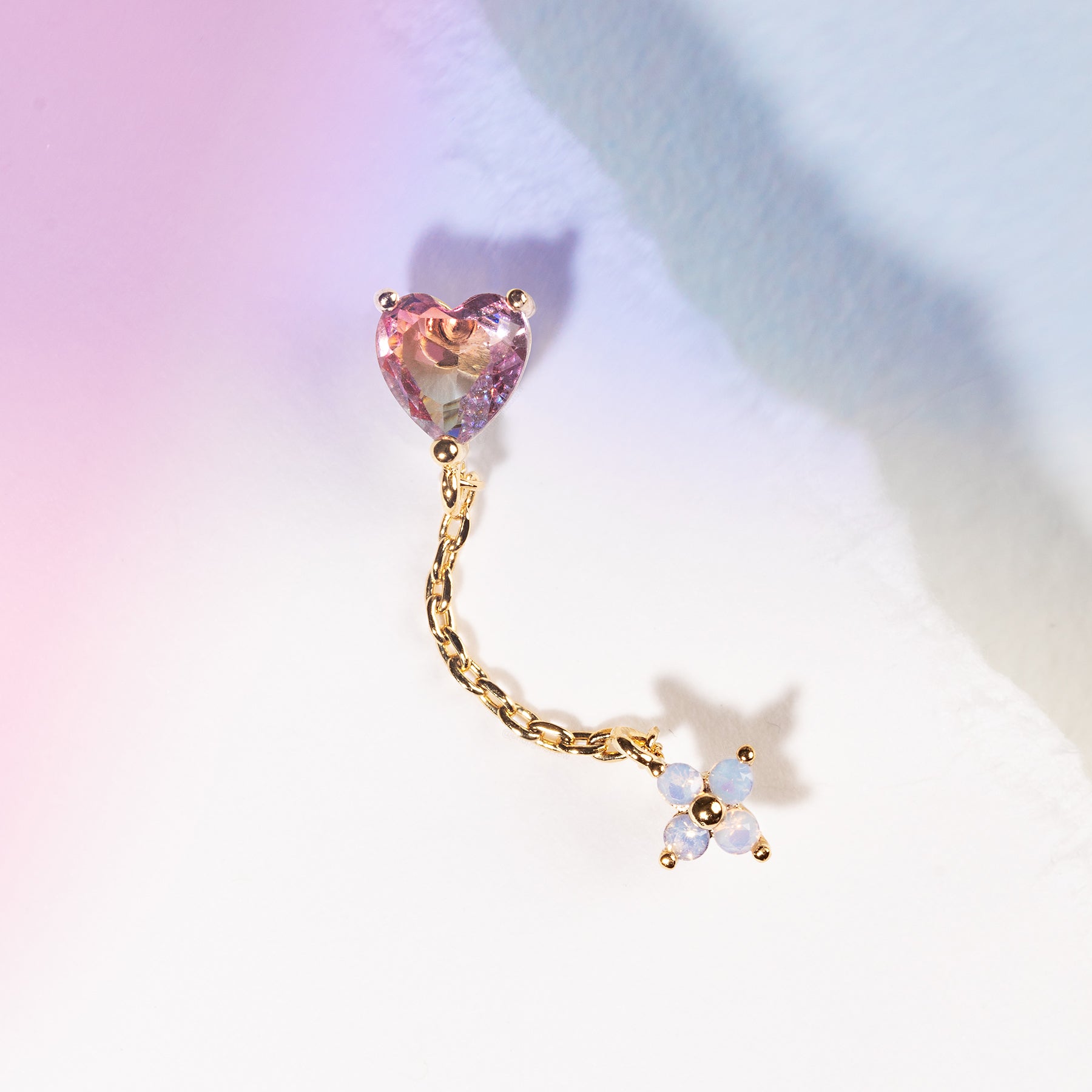 Love Blooms Double Piercing Style Earring