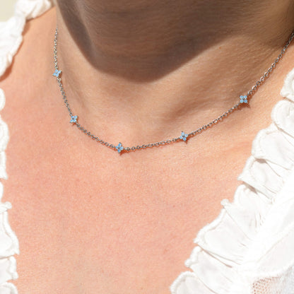 Blue Blossom Love Necklace