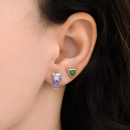 DC The Joker and Harley Quinn Stud Set