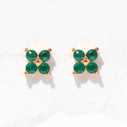 Teeny Tiny Emerald Cluster Studs