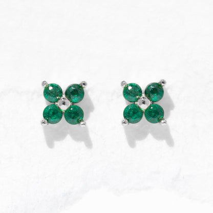 Teeny Tiny Emerald Cluster Studs