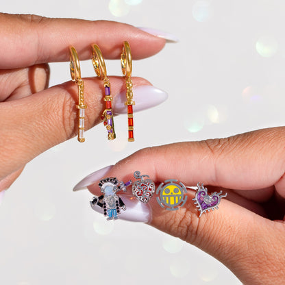 One Piece Law Earring Set