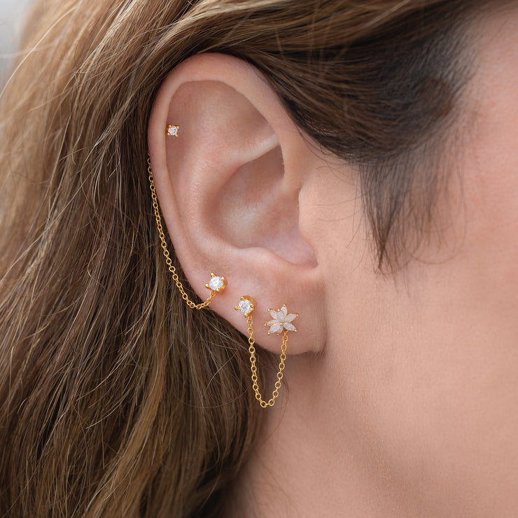 Buy AYESHA Womens Metallic Silver Chain Long Drop Diamante Studded Western  Earrings | Shoppers Stop