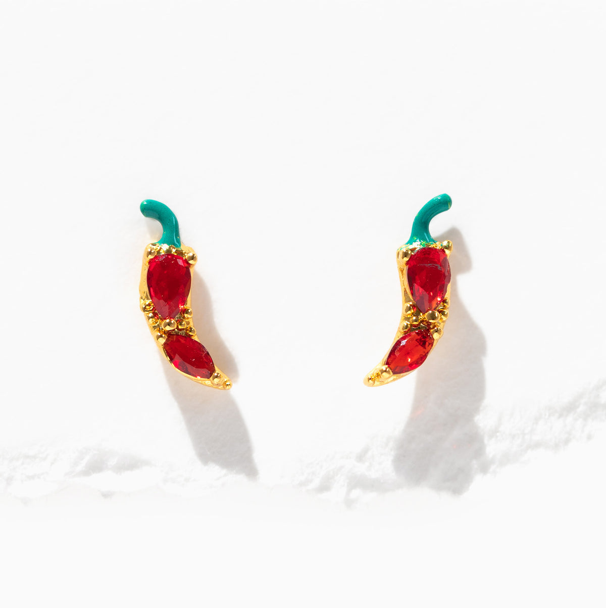 Red Hot Chili Pepper Studs- Gold