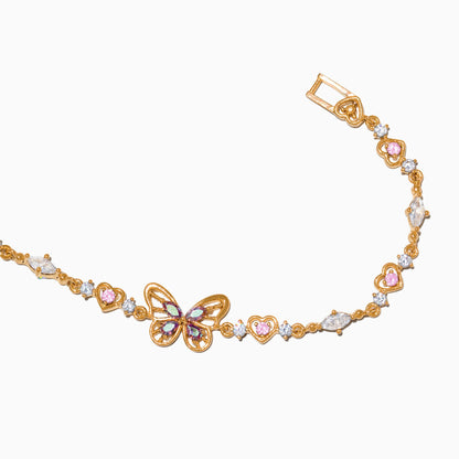 Butterfly Tingles Tennis Bracelet Gold 15 cm - Main Image