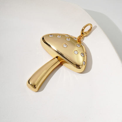 Golden Mushroom Bag Charm