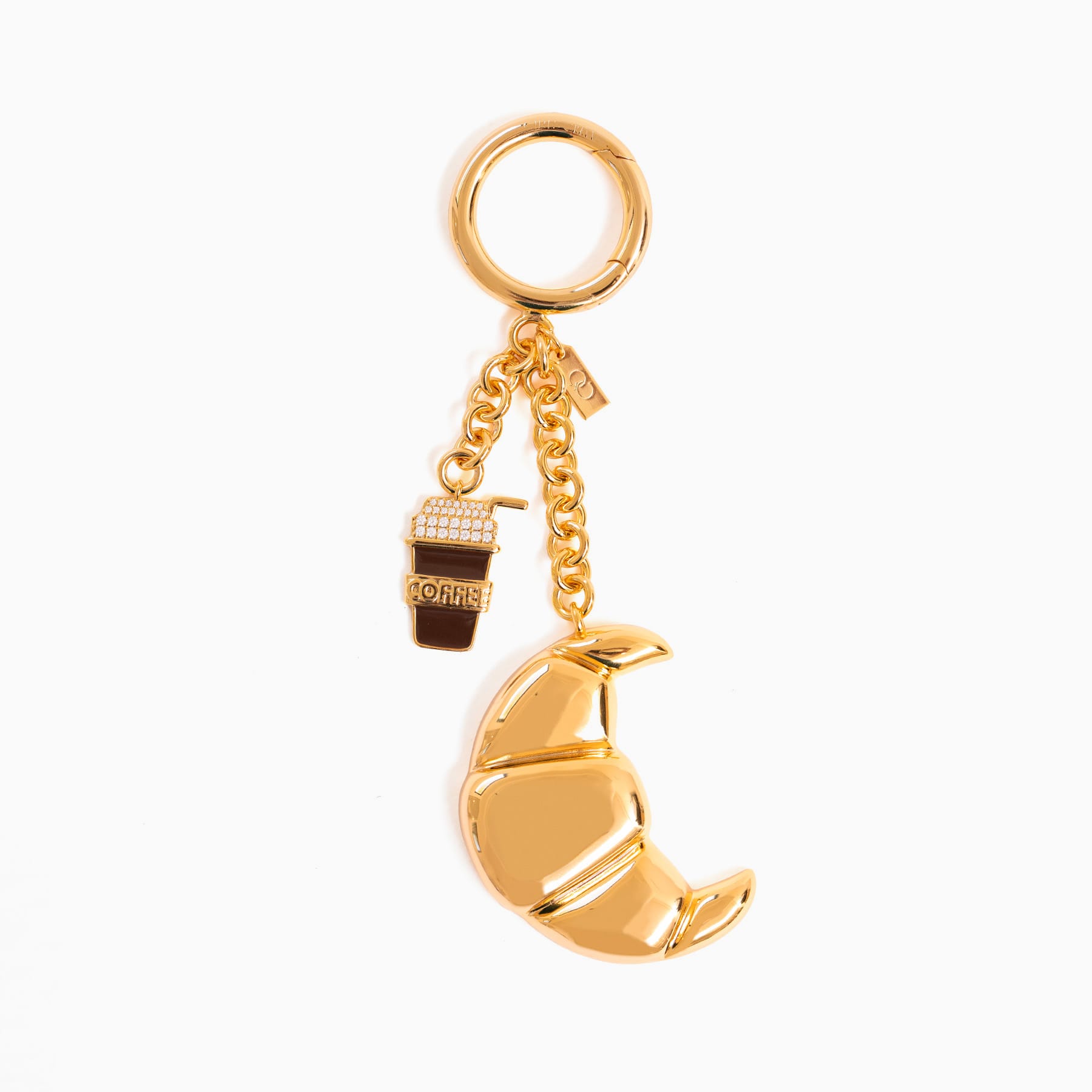 Coffee & Croissant Bag Charm