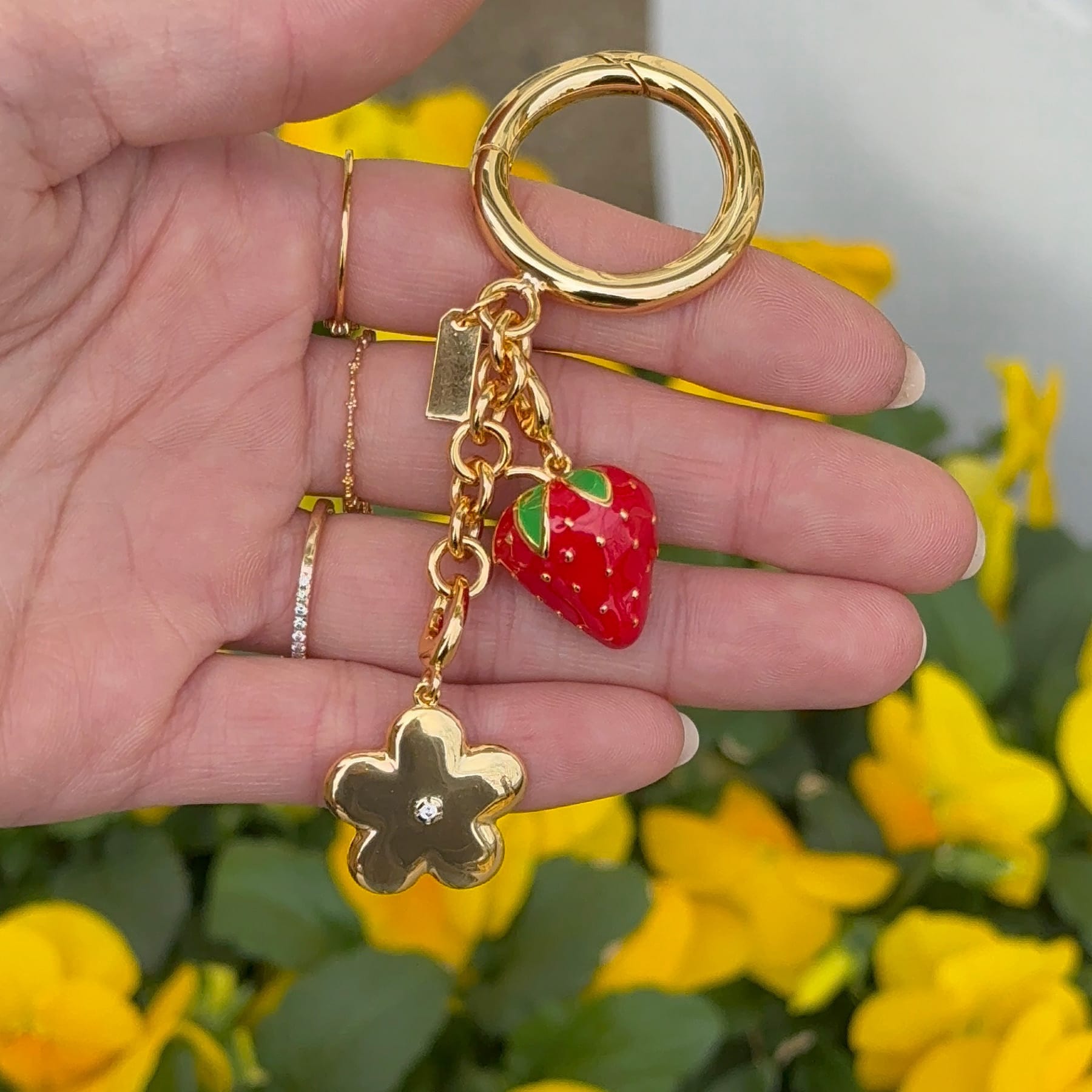 Strawberry Bag Charm