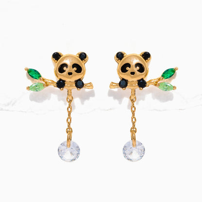 Lucky Panda Dangle Earrings