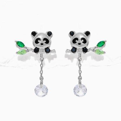 Lucky Panda Dangle Earrings