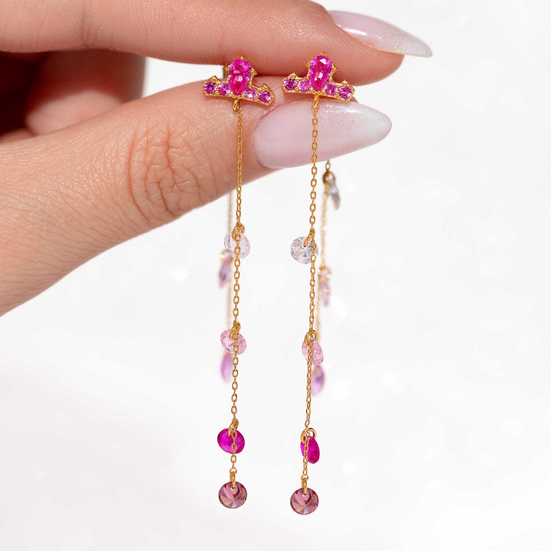 Disney Princess Sleeping Beauty Aurora Crown Dangle Earrings