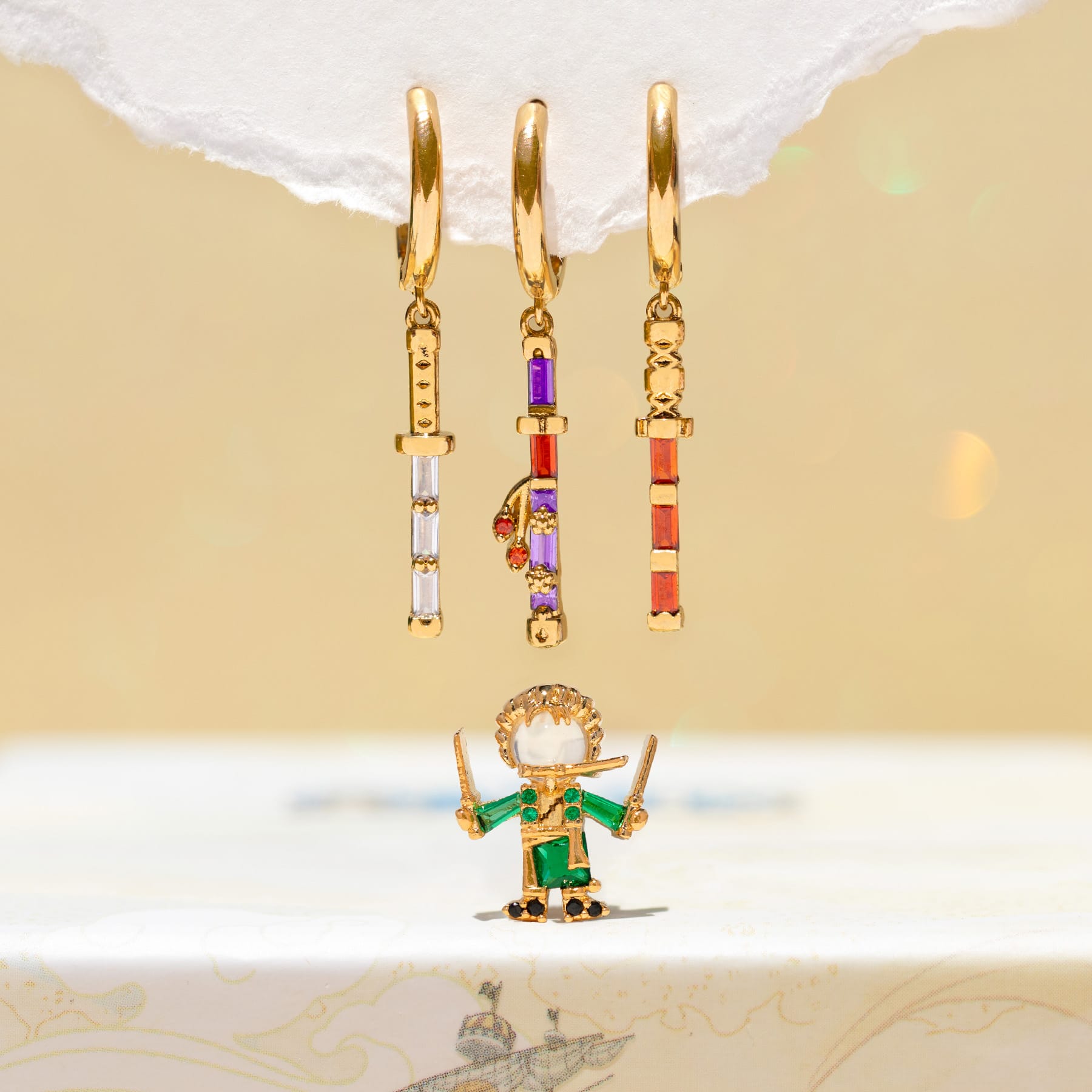 One Piece Zoro & Sanji Earring Set