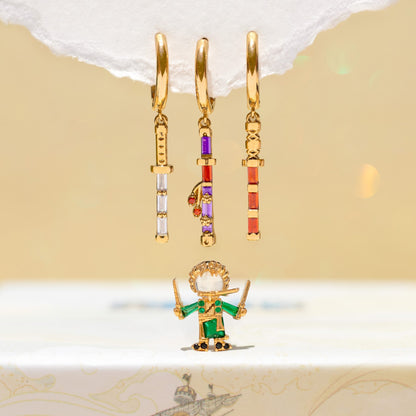 One Piece Zoro & Sanji Earring Set