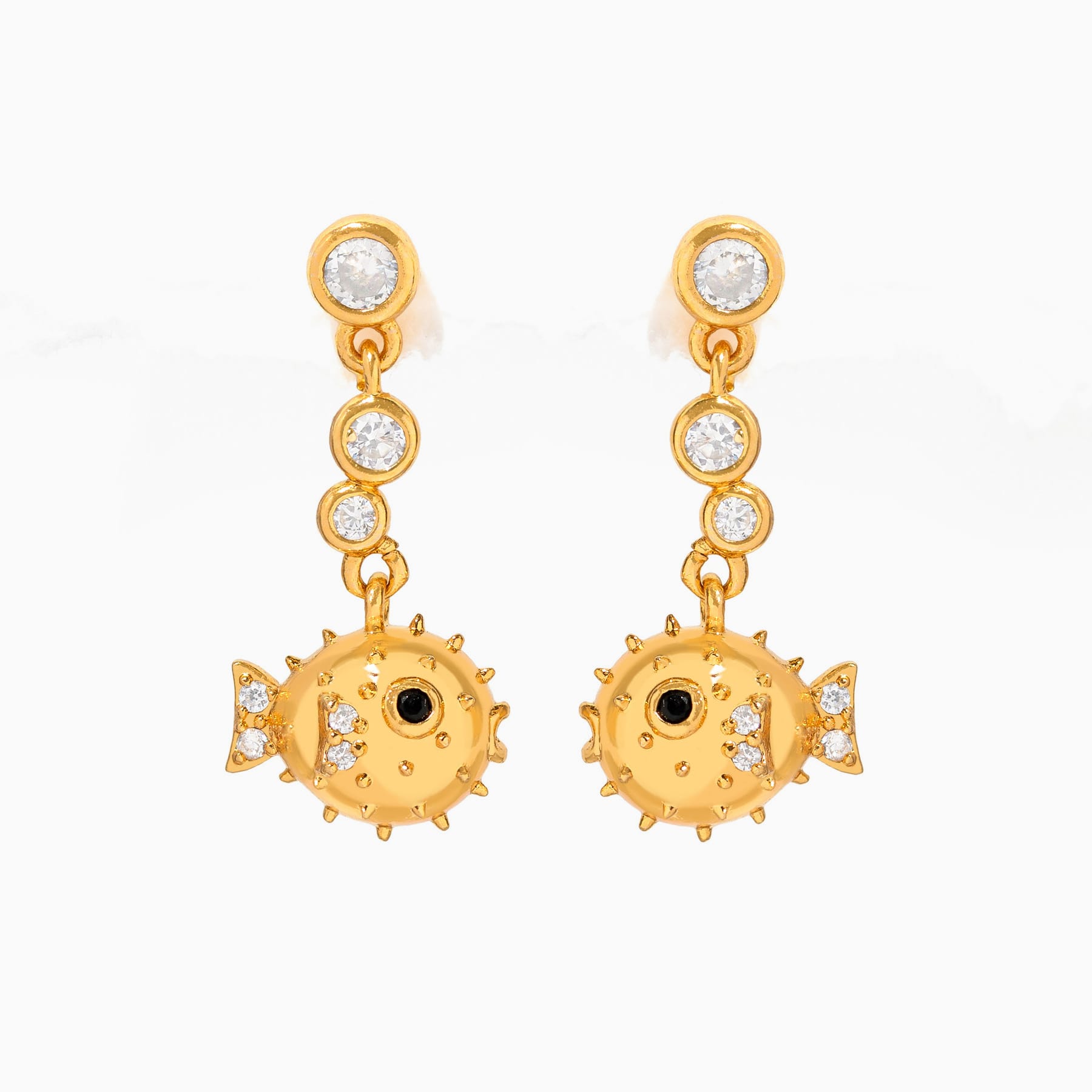 Pufferfish Dangle Earrings