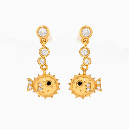 Pufferfish Dangle Earrings