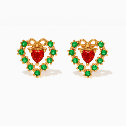 Merry Little Heart Studs