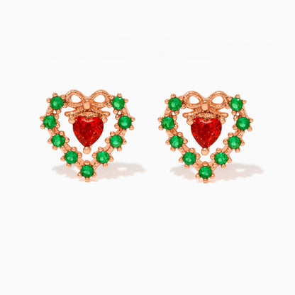 Merry Little Heart Studs